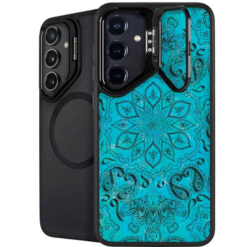 Blue Zen Ginseng Galaxy S25 Kickstand Case